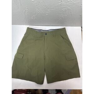 ORVIS Men’s Cargo Shorts Olive Night Green Stretch Comfort Hiking Sports Size 32